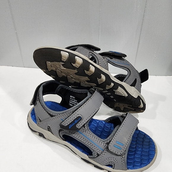 Eddie Bauer‎ Sz 1 Boys Sandals Gray Blue - Picture 2 of 5